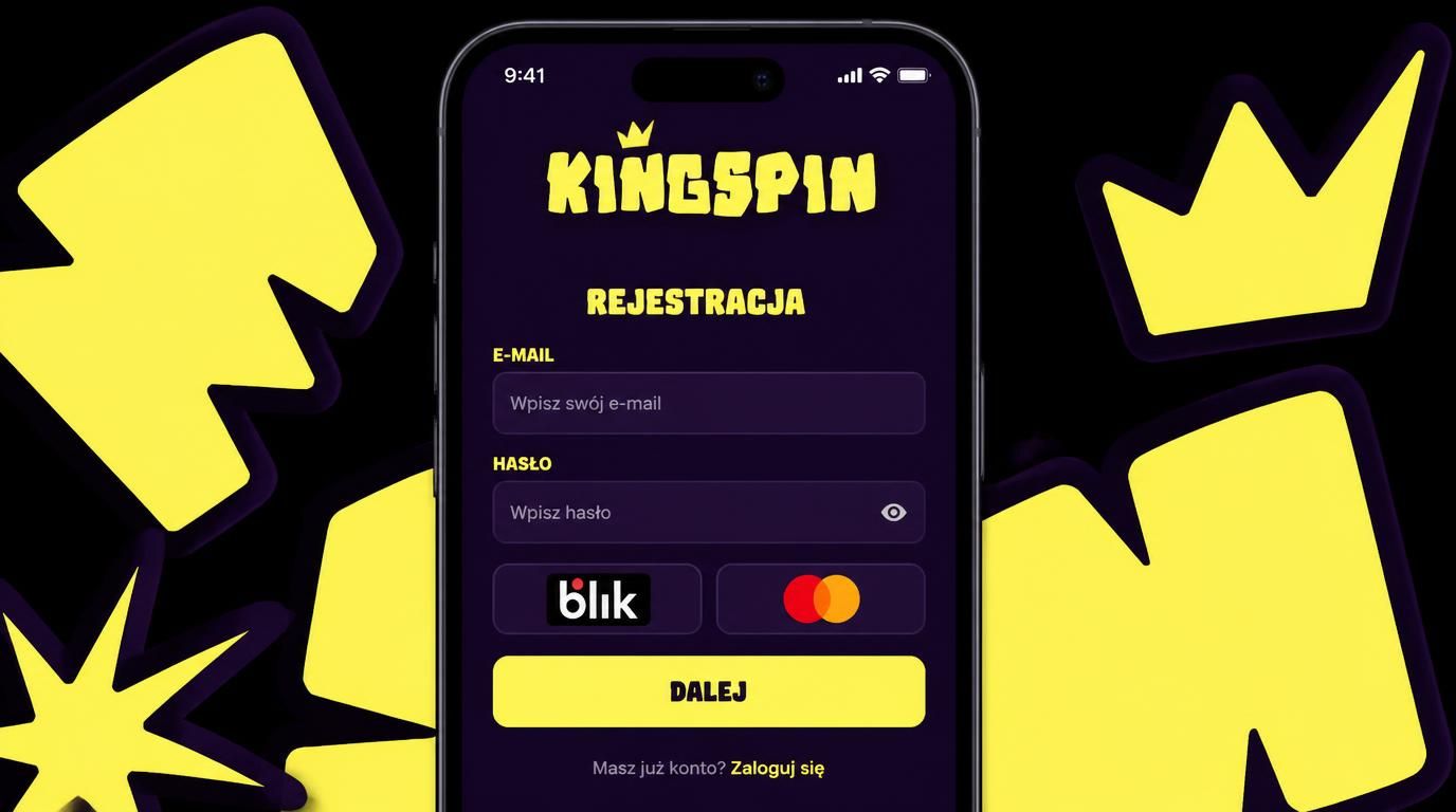 Interfejs rejestracji mobilnej Kingspin Casino