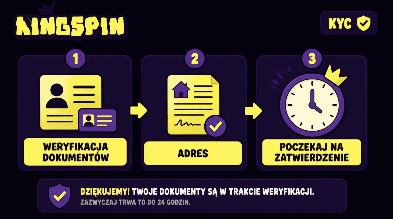 Proces weryfikacji KYC w Kingspin oraz oczekiwanie na wypłatę